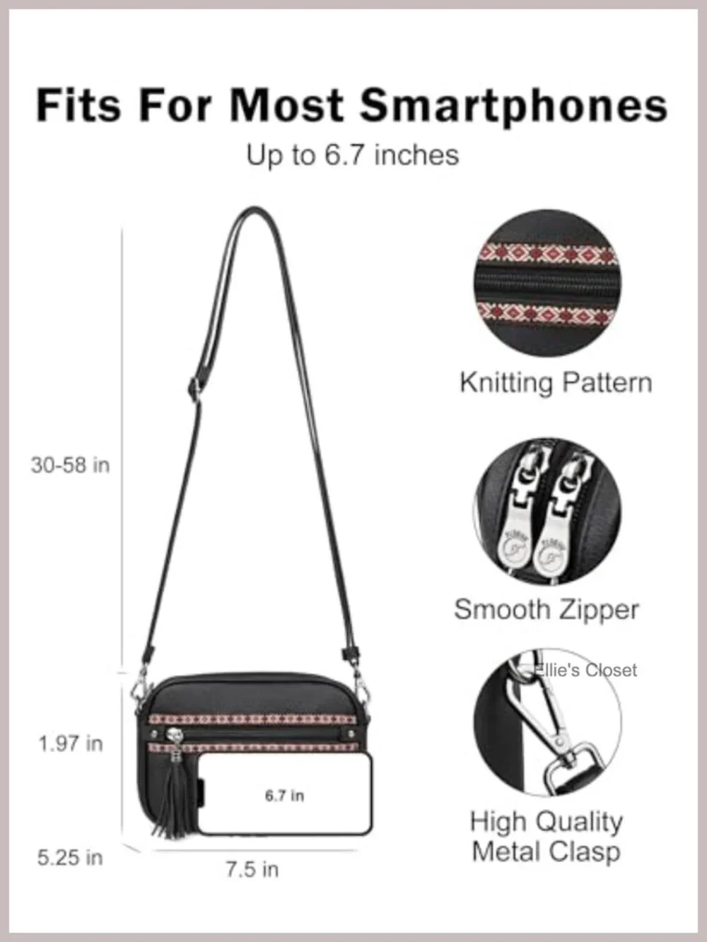 Designer Wristlet Wallet Women Convertible Crossbody Faux Leather RFID Blocking